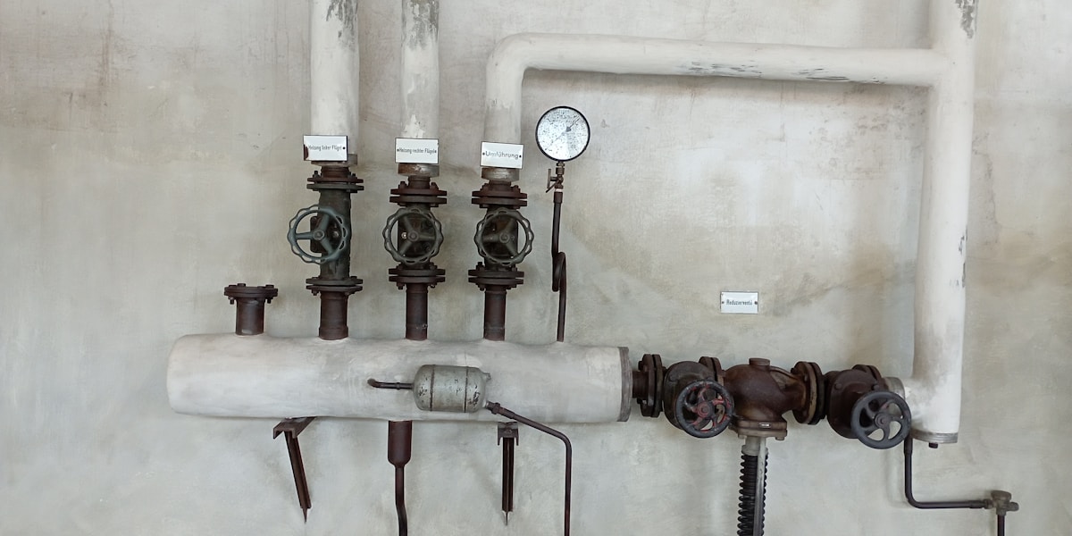 Industrial plumbing pipes and equipment